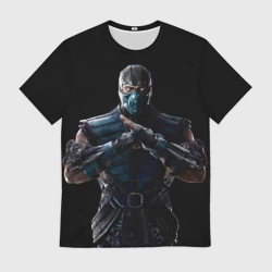 Мужская футболка 3D Mortal kombat - Sub Zero
