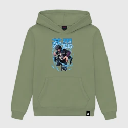 Женская толстовка хлопок Моя геройская академия Даби синее пламя