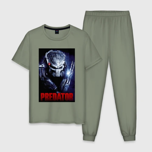 Мужская пижама хлопок Predator in the helmet