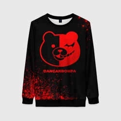 Женский свитшот 3D Danganronpa - red gradient