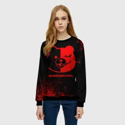 Женский свитшот 3D Danganronpa - red gradient - фото 2