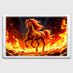 Магнит 45*70 Лошадь в огне
