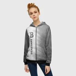 Женская толстовка 3D на молнии Beastars - white gradient по-вертикали - фото 2
