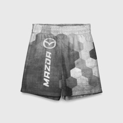 Детские спортивные шорты 3D Mazda - grey gradient по-вертикали