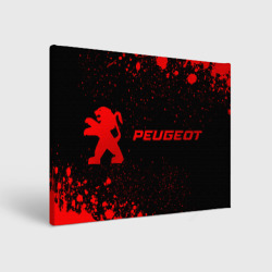 Холст прямоугольный Peugeot - red gradient по-горизонтали