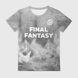 Женская футболка 3D Final Fantasy - grey gradient посередине