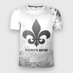 Мужская футболка 3D Slim Saints Row - white gradient
