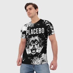 Мужская футболка 3D Placebo рок пес - фото 2