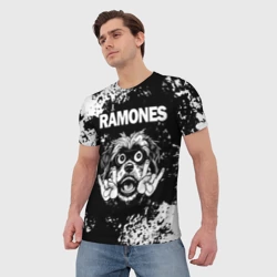 Мужская футболка 3D Ramones рок пес - фото 2