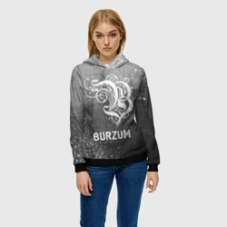 Женская толстовка 3D Burzum - grey gradient - фото 2
