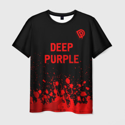 Мужская футболка 3D Deep Purple - red gradient посередине