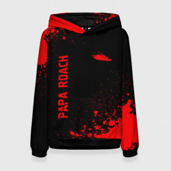 Женская толстовка 3D Papa Roach - red gradient вертикально