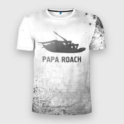 Мужская футболка 3D Slim Papa Roach - white gradient