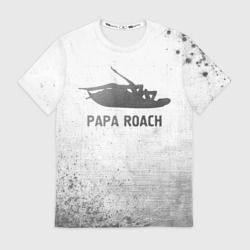 Мужская футболка 3D Papa Roach - white gradient