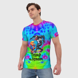 Мужская футболка 3D Дональд Трамп против Венома - фото 2