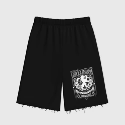 Женские шорты oversize футер хлопок Гарри Поттер - герб гриффиндор 