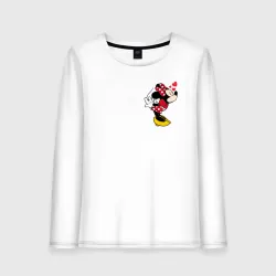 Женский лонгслив хлопок Минни Маус поцелуй - парные мышки
