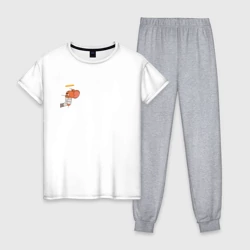 Женская пижама с белой футболкой хлопок Джерри ангел мышка для пар