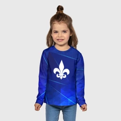 Детский лонгслив 3D Saints Row blue poly - фото 2
