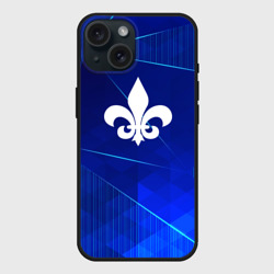 Чехол силиконовый для Apple iPhone 15 матовый Saints Row blue poly