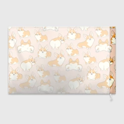 Флаг 3D Паттерн из корги - фото 2