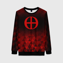 Женский свитшот 3D Blue Exorcist red poly