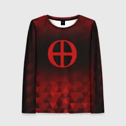 Женский лонгслив 3D Blue Exorcist red poly