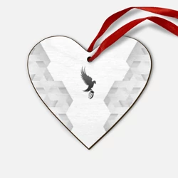 Деревянная игрушка Сердце Hollywood Undead white poly