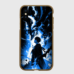 Чехол для iPhone XS Max матовый Поднятие уровня в одиночку - восстань