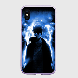 Чехол для iPhone XS Max матовый Поднятие уровня в одиночку - магистр теней