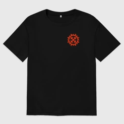 Женская футболка хлопок Oversize Символ славянской богини Мары