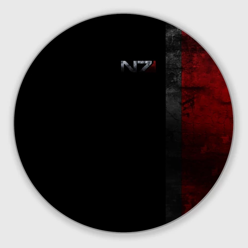 Круглый коврик для мышки Shepard N7 - темный