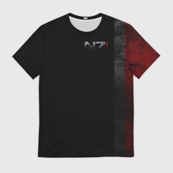 Мужская футболка 3D Shepard N7 - темный