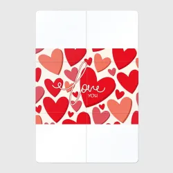Магнитный плакат 2Х3 Love you hearts pattern