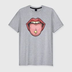 Мужская футболка хлопок Slim Heart lips