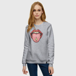 Женский свитшот хлопок Heart lips - фото 2