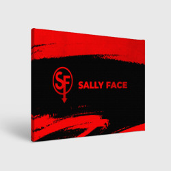Холст прямоугольный Sally Face - red gradient по-горизонтали
