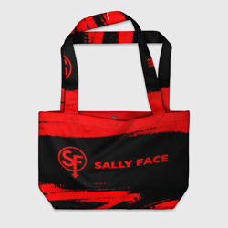 Пляжная сумка 3D Sally Face - red gradient по-горизонтали