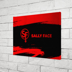 Холст прямоугольный Sally Face - red gradient по-горизонтали - фото 2