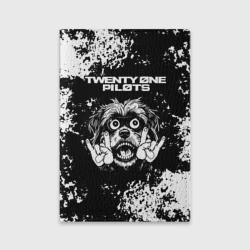 Обложка для паспорта матовая кожа Twenty One Pilots рок пес