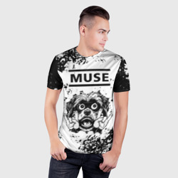 Мужская футболка 3D Slim Muse - рок пес - фото 2