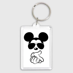 Брелок прямоугольный 35*50 Микки Маус в очках - для пары