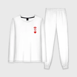 Женская пижама с лонгсливом хлопок Королева Черви - для пары