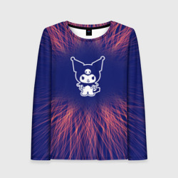 Женский лонгслив 3D Kuromi red energy