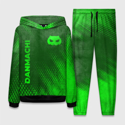 Женский костюм с толстовкой 3D DanMachi - green gradient вертикально
