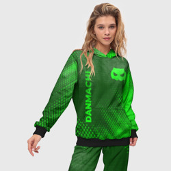 Женский костюм с толстовкой 3D DanMachi - green gradient вертикально - фото 2