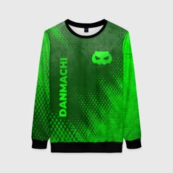 Женский свитшот 3D DanMachi - green gradient вертикально