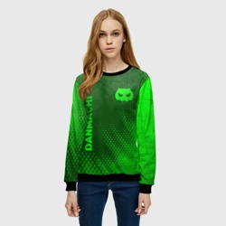 Женский свитшот 3D DanMachi - green gradient вертикально - фото 2