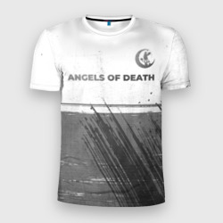 Мужская футболка 3D Slim Angels of Death - white gradient посередине