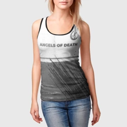 Женская майка 3D Angels of Death - white gradient посередине - фото 2